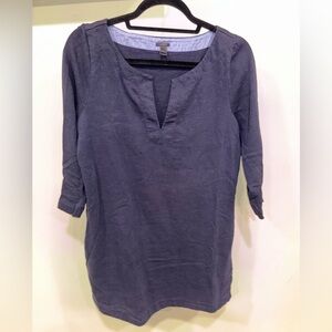 J.crew Classic Navy Split-Neck Tunic Top / Dress / Coverup - Women M